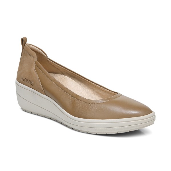 Vionic Wedges Ireland - Jacey Wedge Brown - Womens Shoes Sale | KCQTR-3756